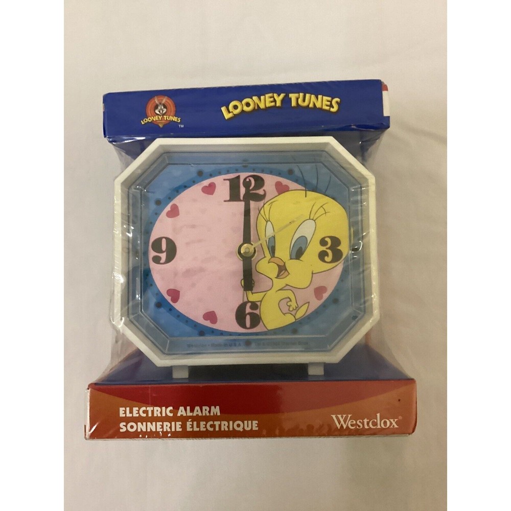 Vintage 1994 Westclox Tweety Alarm Clock Looney Tunes Warner Bros USA Made NOS